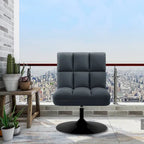 Poltrone girevoli di design, sedie moderne da salotto, poltrone senza braccioli imbottite