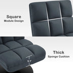 Poltrone girevoli di design, sedie moderne da salotto, poltrone senza braccioli imbottite