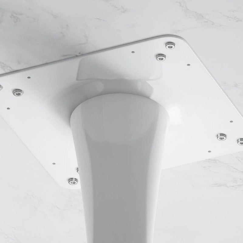 31.50 Tavolino moderno esagonale con piano in marmo stampato e base in metallo per sala da pranzo, cucina e soggiorno