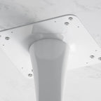 31.50 Tavolino moderno esagonale con piano in marmo stampato e base in metallo per sala da pranzo, cucina e soggiorno