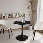 31.50 Tavolino moderno esagonale con piano in marmo stampato e base in metallo per sala da pranzo, cucina e soggiorno