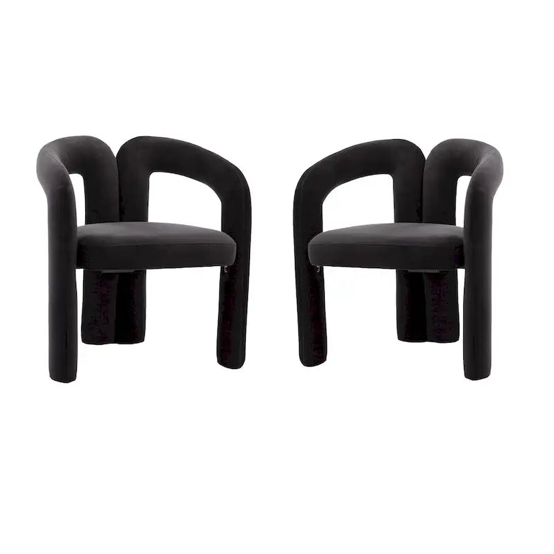 Sedia Accent/da Pranzo in Tessuto con Design Contemporaneo / Sedie Laterali a Botte Sedia da Cucina per Soggiorno Set da 2