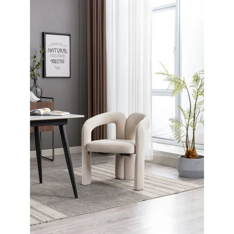 Sedia Accent/da Pranzo in Tessuto con Design Contemporaneo / Sedie Laterali a Botte Sedia da Cucina per Soggiorno Set da 2