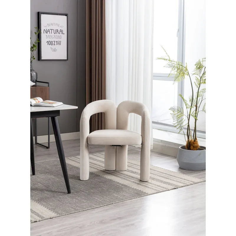 Sedia Accent/da Pranzo in Tessuto con Design Contemporaneo / Sedie Laterali a Botte Sedia da Cucina per Soggiorno Set da 2