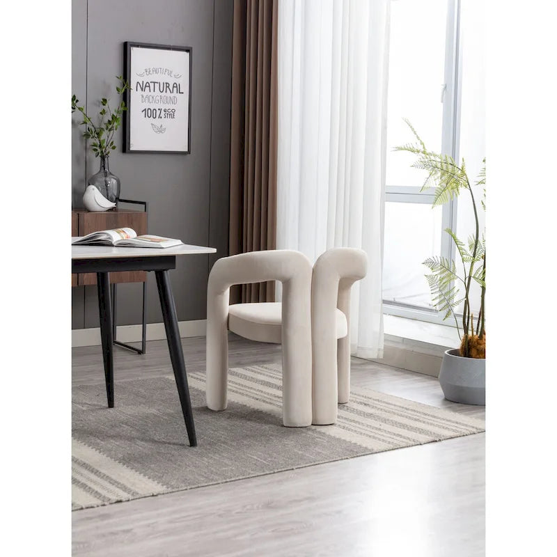 Sedia Accent/da Pranzo in Tessuto con Design Contemporaneo / Sedie Laterali a Botte Sedia da Cucina per Soggiorno Set da 2