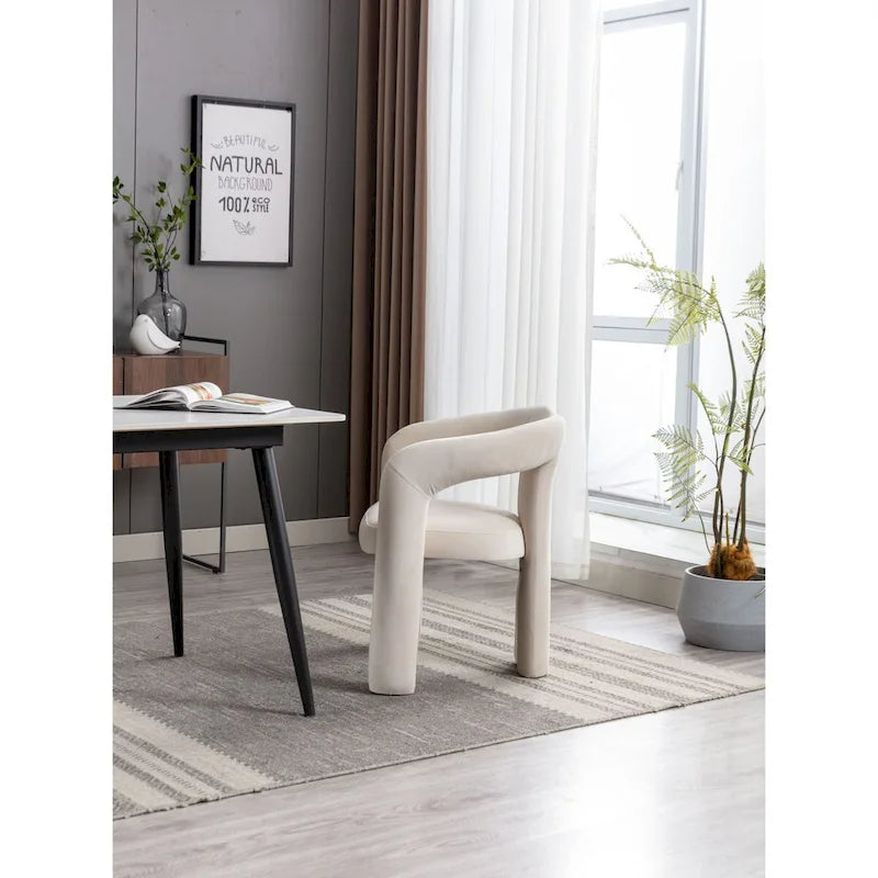 Sedia Accent/da Pranzo in Tessuto con Design Contemporaneo / Sedie Laterali a Botte Sedia da Cucina per Soggiorno Set da 2