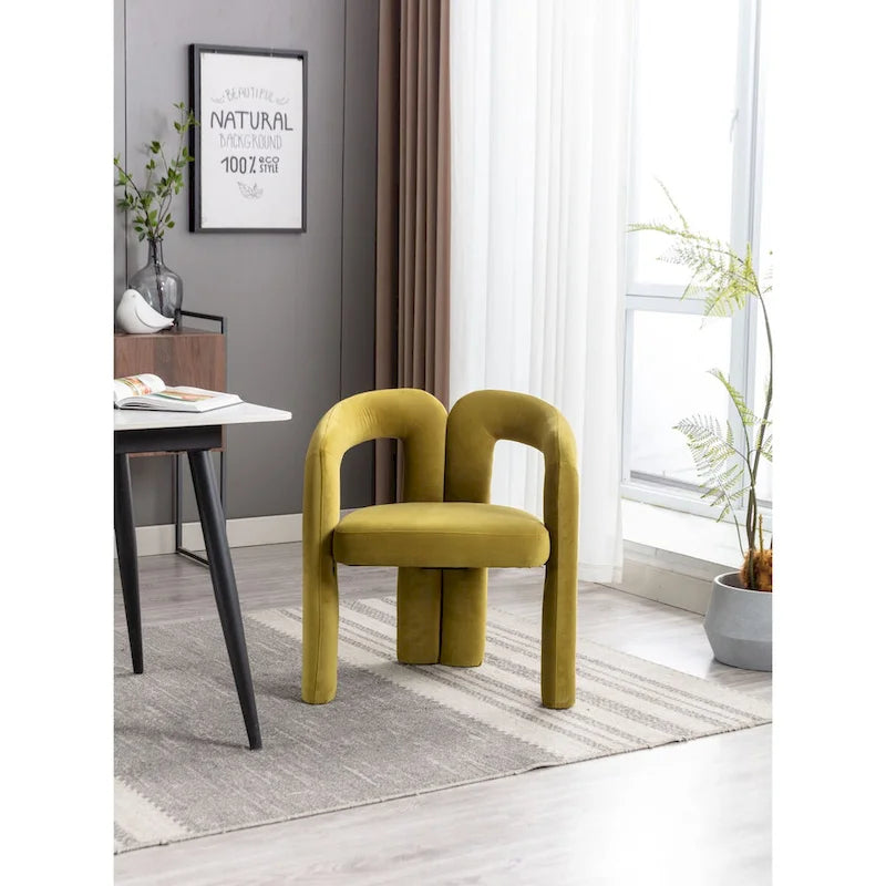 Sedia Accent/da Pranzo in Tessuto con Design Contemporaneo / Sedie Laterali a Botte Sedia da Cucina per Soggiorno Set da 2
