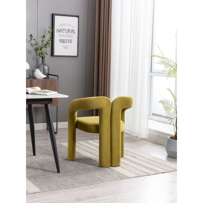 Sedia Accent/da Pranzo in Tessuto con Design Contemporaneo / Sedie Laterali a Botte Sedia da Cucina per Soggiorno Set da 2