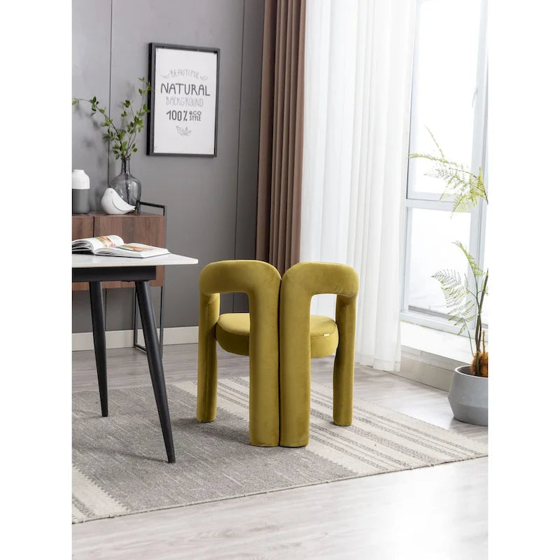 Sedia Accent/da Pranzo in Tessuto con Design Contemporaneo / Sedie Laterali a Botte Sedia da Cucina per Soggiorno Set da 2