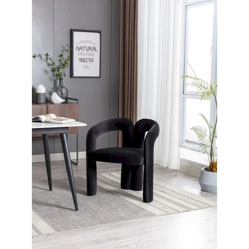 Sedia Accent/da Pranzo in Tessuto con Design Contemporaneo / Sedie Laterali a Botte Sedia da Cucina per Soggiorno Set da 2