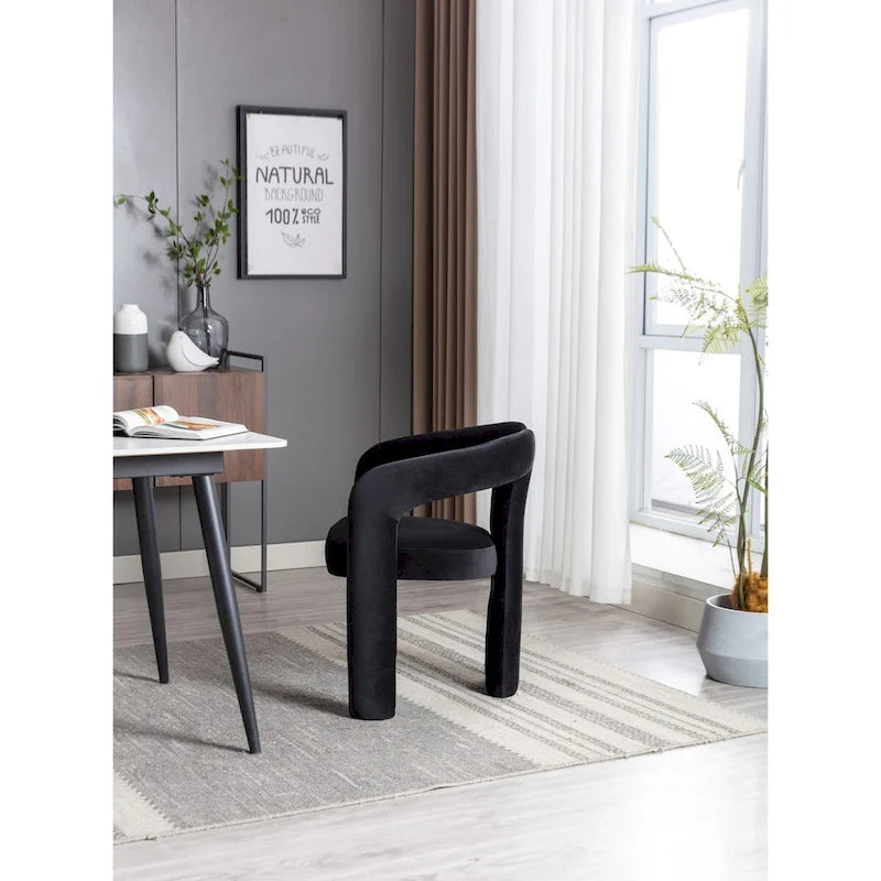 Sedia Accent/da Pranzo in Tessuto con Design Contemporaneo / Sedie Laterali a Botte Sedia da Cucina per Soggiorno Set da 2