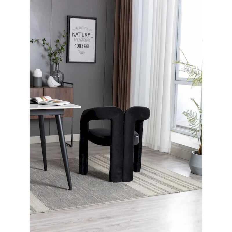 Sedia Accent/da Pranzo in Tessuto con Design Contemporaneo / Sedie Laterali a Botte Sedia da Cucina per Soggiorno Set da 2