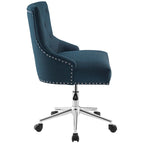 Sedia da ufficio in tessuto imbottita girevole tufted Carson Carrington Lagefors