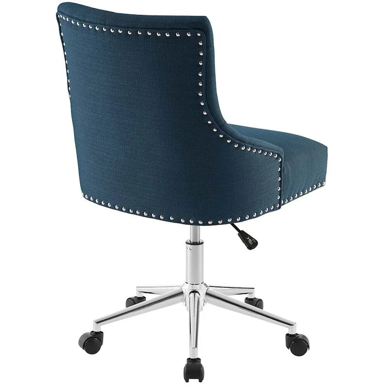 Sedia da ufficio in tessuto imbottita girevole tufted Carson Carrington Lagefors