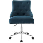 Sedia da ufficio in tessuto imbottita girevole tufted Carson Carrington Lagefors
