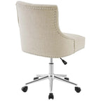 Sedia da ufficio in tessuto imbottita girevole tufted Carson Carrington Lagefors