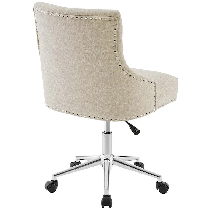 Sedia da ufficio in tessuto imbottita girevole tufted Carson Carrington Lagefors
