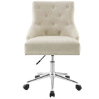 Sedia da ufficio in tessuto imbottita girevole tufted Carson Carrington Lagefors
