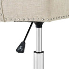 Sedia da ufficio in tessuto imbottita girevole tufted Carson Carrington Lagefors