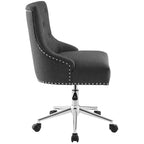 Sedia da ufficio in tessuto imbottita girevole tufted Carson Carrington Lagefors