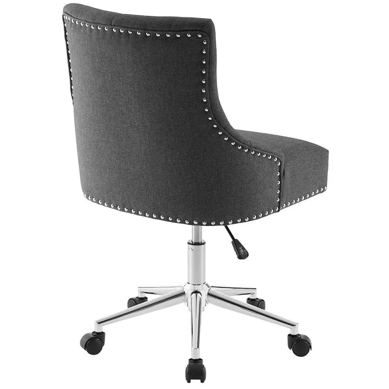 Sedia da ufficio in tessuto imbottita girevole tufted Carson Carrington Lagefors