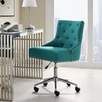Sedia da ufficio in tessuto imbottita girevole tufted Carson Carrington Lagefors