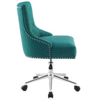 Sedia da ufficio in tessuto imbottita girevole tufted Carson Carrington Lagefors