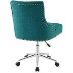 Sedia da ufficio in tessuto imbottita girevole tufted Carson Carrington Lagefors