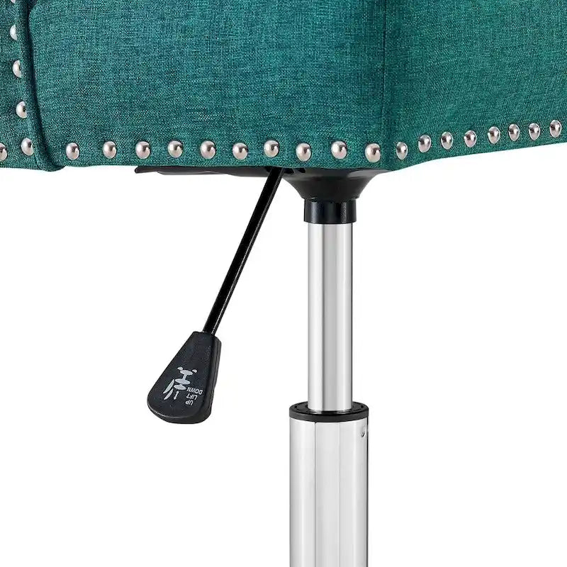 Sedia da ufficio in tessuto imbottita girevole tufted Carson Carrington Lagefors