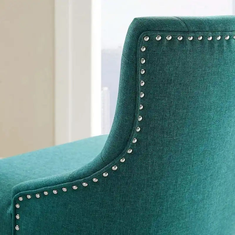 Sedia da ufficio in tessuto imbottita girevole tufted Carson Carrington Lagefors