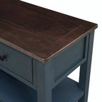 Console da 50L dal design retrò con due ripiani aperti, struttura e gambe in legno massello di pino