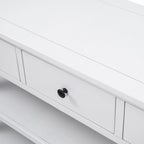 Console da 50L dal design retrò con due ripiani aperti, struttura e gambe in legno massello di pino