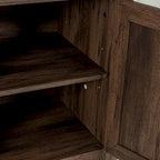 Mobile TV a console da 58 pollici in legno di noce rustico, con porte scorrevoli stile fienile, per TV fino a 65 pollici di larghezza