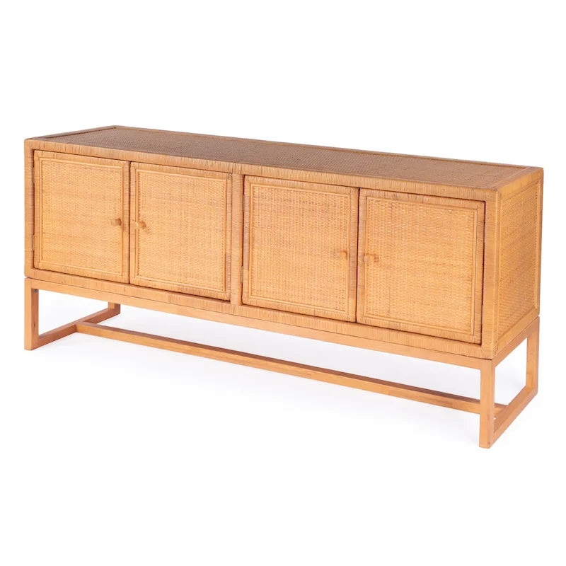 Madia a 4 ante in rattan da 193 cm