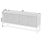 Madia a 4 ante in rattan da 193 cm