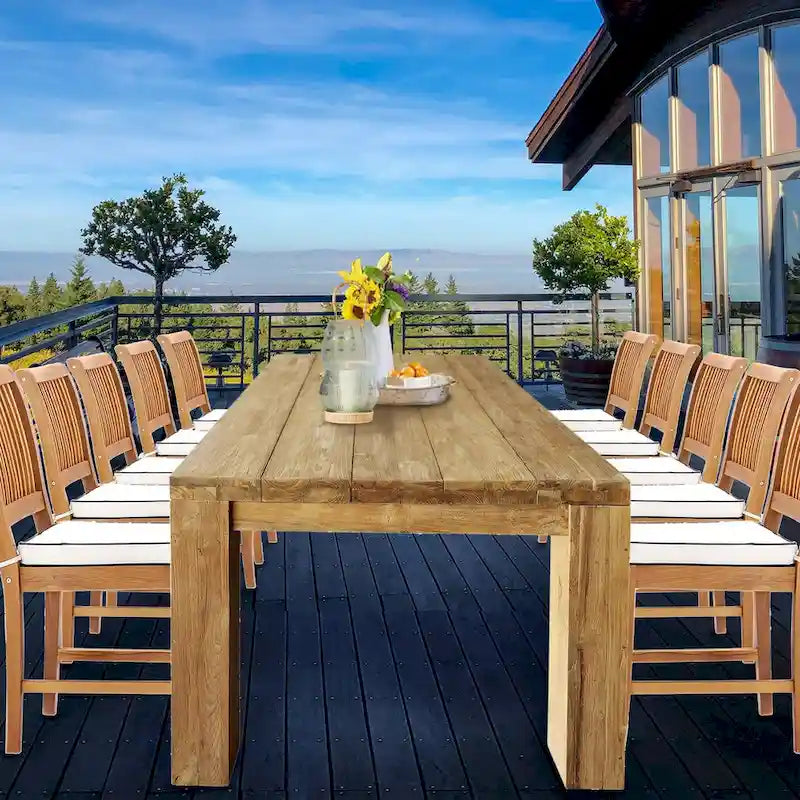 Tavolo da pranzo rettangolare Chic Teak Marbella in teak riciclato, 259 cm