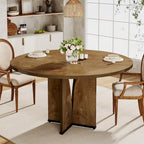 Tavolo da pranzo rotondo da 100 cm con piano in legno per sala da pranzo e cucina